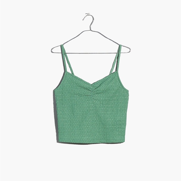 Madewell Crinkled Ruched-Front Cami Tank Top - Picture 6 of 6